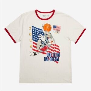 Looney Tunes Team USA Basketball Olympics Short Sleeve Graphic T-Shirt